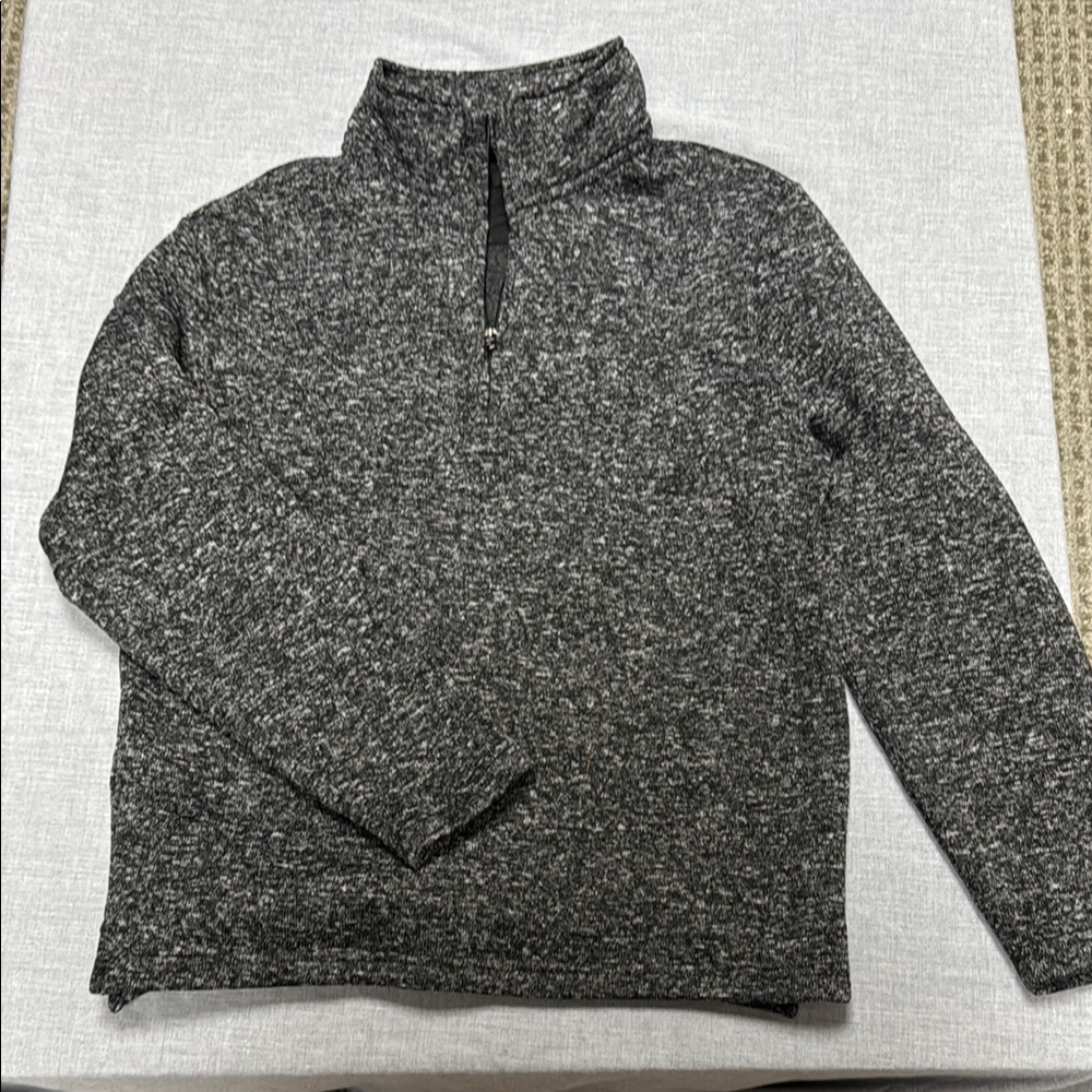 Beverly Hills Polo Club Gray Zip Up Sweater with Textured Knit